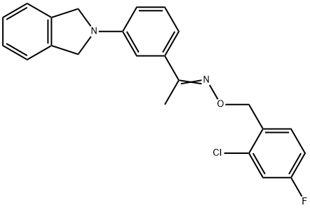 1-[3-(1,3-DIHYDRO-2H-ISOINDOL-2-YL)PHENYL]-1-ETHANONE O-(2-CHLORO-4-FLUOROBENZYL)OXIME Struktur