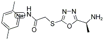 2-[5-(1-AMINO-ETHYL)-[1,3,4]OXADIAZOL-2-YLSULFANYL]-N-(2,5-DIMETHYL-PHENYL)-ACETAMIDE Struktur