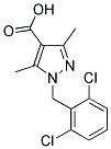 1-(2,6-DICHLOROBENZYL)-3,5-DIMETHYL-1H-PYRAZOLE-4-CARBOXYLIC ACID Struktur