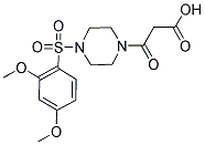 3-(4-[(2,4-DIMETHOXYPHENYL)SULFONYL]PIPERAZIN-1-YL)-3-OXOPROPANOIC ACID Struktur