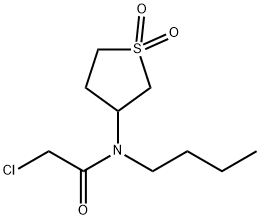 N-BUTYL-2-CHLORO-N-(1,1-DIOXIDOTETRAHYDROTHIEN-3-YL)ACETAMIDE Struktur