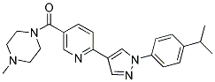 (6-[1-(4-ISOPROPYL-PHENYL)-1H-PYRAZOL-4-YL]-PYRIDIN-3-YL)-(4-METHYL-PIPERAZIN-1-YL)-METHANONE Struktur