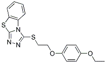 3-[2-(4-ETHOXY-PHENOXY)-ETHYLSULFANYL]-BENZO[4,5]THIAZOLO[2,3-C][1,2,4]TRIAZOLE Struktur