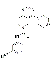 N-(3-CYANOPHENYL)-2-METHYL-4-MORPHOLIN-4-YL-7,8-DIHYDROPYRIDO[4,3-D]PYRIMIDINE-6(5H)-CARBOXAMIDE Struktur