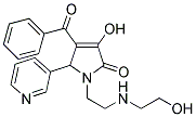 4-BENZOYL-3-HYDROXY-1-{2-[(2-HYDROXYETHYL)AMINO]ETHYL}-5-PYRIDIN-3-YL-1,5-DIHYDRO-2H-PYRROL-2-ONE Struktur