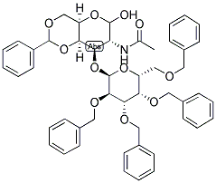 4,6-O-BENZYLIDENE-3-O-(2,3,4,6-TETRA-O-BENZYL-A-D-GALACTOPYRANOSYL)-D-GALACTOSE Struktur