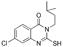 7-CHLORO-2-MERCAPTO-3-(3-METHYLBUTYL)QUINAZOLIN-4(3H)-ONE Struktur