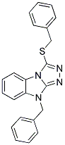 9-BENZYL-3-(BENZYLTHIO)-9H-[1,2,4]TRIAZOLO[4,3-A]BENZIMIDAZOLE Struktur