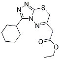 (3-CYCLOHEXYL-7H-[1,2,4]TRIAZOLO[3,4-B][1,3,4]THIADIAZIN-6-YL)-ACETIC ACID ETHYL ESTER Struktur