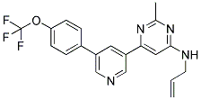 N-ALLYL-2-METHYL-6-(5-[4-(TRIFLUOROMETHOXY)PHENYL]PYRIDIN-3-YL)PYRIMIDIN-4-AMINE Struktur