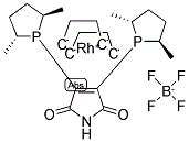 (-)-2,3-BIS[(2R,5R)-2,5-DIMETHYLPHOSPHOLANYL]MALEIC IMIDE(1,5-CYCLOOCTADIENE)RHODIUM (I) TETRAFLUOROBORATE Struktur