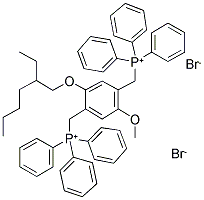 1-METHOXY-4-(2-ETHYLHEXYLOXY)-2,5-XYLENEBIS(TRIPHENYLPHOSPHONIUM BROMIDE) HYDRATE Struktur