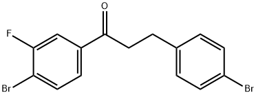 4'-BROMO-3-(4-BROMOPHENYL)-3'-FLUOROPROPIOPHENONE Struktur