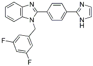 1-(3,5-DIFLUORO-BENZYL)-2-[4-(4H-IMIDAZOL-2-YL)-PHENYL]-1H-BENZOIMIDAZOLE Structure