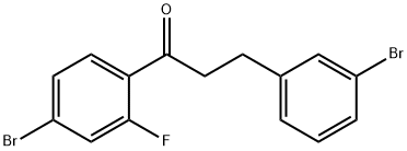 4'-BROMO-3-(3-BROMOPHENYL)-2'-FLUOROPROPIOPHENONE Struktur