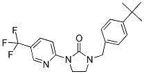 1-(4-TERT-BUTYLBENZYL)-3-[5-(TRIFLUOROMETHYL)PYRIDIN-2-YL]IMIDAZOLIDIN-2-ONE Struktur