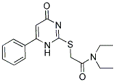 N,N-DIETHYL-2-[(4-OXO-6-PHENYL-1,4-DIHYDROPYRIMIDIN-2-YL)THIO]ACETAMIDE Struktur