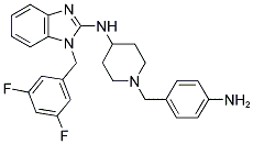 [1-(4-AMINO-BENZYL)-PIPERIDIN-4-YL]-[1-(3,5-DIFLUORO-BENZYL)-1H-BENZOIMIDAZOL-2-YL]-AMINE Struktur