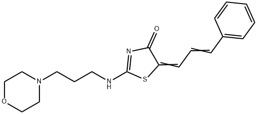 2-[(3-MORPHOLINOPROPYL)AMINO]-5-[(E,2E)-3-PHENYL-2-PROPENYLIDENE]-1,3-THIAZOL-4(5H)-ONE Struktur