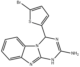 4-(5-BROMOTHIEN-2-YL)-3,4-DIHYDRO[1,3,5]TRIAZINO[1,2-A]BENZIMIDAZOL-2-AMINE Struktur