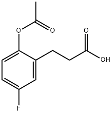 2-ACETOXY-5-FLUOROBENZYLACETATE Struktur