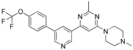 2-METHYL-4-(4-METHYL-PIPERAZIN-1-YL)-6-[5-(4-TRIFLUOROMETHOXY-PHENYL)-PYRIDIN-3-YL]-PYRIMIDINE Struktur