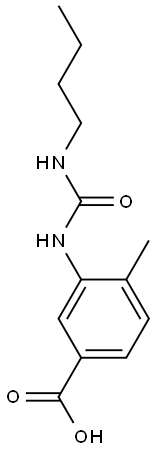 3-[[(BUTYLAMINO)CARBONYL]AMINO]-4-METHYLBENZOIC ACID Struktur