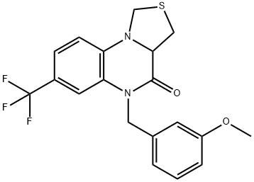 5-(3-METHOXYBENZYL)-7-(TRIFLUOROMETHYL)-3,3A-DIHYDRO[1,3]THIAZOLO[3,4-A]QUINOXALIN-4(5H)-ONE Struktur