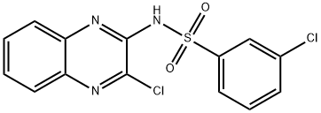 3-CHLORO-N-(3-CHLOROQUINOXALIN-2-YL)BENZENESULFONAMIDE Struktur