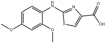 2-(2,4-DIMETHOXY-PHENYLAMINO)-THIAZOLE-4-CARBOXYLIC ACID Struktur