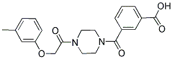 3-((4-[(3-METHYLPHENOXY)ACETYL]PIPERAZIN-1-YL)CARBONYL)BENZOIC ACID Struktur