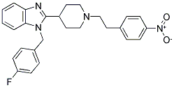 1-(4-FLUORO-BENZYL)-2-(1-[2-(4-NITRO-PHENYL)-ETHYL]-PIPERIDIN-4-YL)-1H-BENZOIMIDAZOLE Struktur