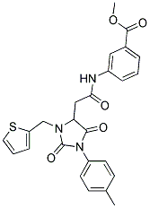 METHYL 3-({2-[1-(4-METHYLPHENYL)-2,5-DIOXO-3-(2-THIENYLMETHYL)-4-IMIDAZOLIDINYL]ACETYL}AMINO)BENZOATE Struktur