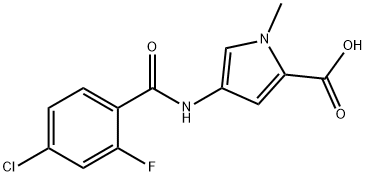 4-(4-CHLORO-2-FLUORO-BENZOYLAMINO)-1-METHYL-1H-PYRROLE-2-CARBOXYLIC ACID Struktur