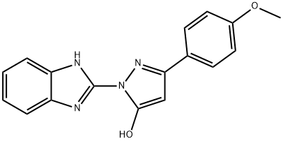 1-(1H-BENZIMIDAZOL-2-YL)-3-(4-METHOXYPHENYL)-1H-PYRAZOL-5-OL Struktur