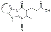 3-(4-CYANO-3-METHYL-1-OXO-1,5-DIHYDRO-BENZO[4,5]IMIDAZO[1,2-A]PYRIDIN-2-YL)-PROPIONIC ACID Struktur