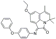 (E)-8-ETHOXY-4,4,6-TRIMETHYL-1-(4-PHENOXYPHENYLIMINO)-1H-PYRROLO[3,2,1-IJ]QUINOLIN-2(4H)-ONE Struktur