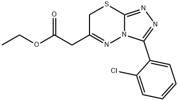 [3-(2-CHLORO-PHENYL)-7H-[1,2,4]TRIAZOLO[3,4-B][1,3,4]THIADIAZIN-6-YL]-ACETIC ACID ETHYL ESTER Struktur