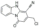 3-CHLOROMETHYL-1-OXO-1,5-DIHYDRO-BENZO[4,5]IMIDAZO[1,2-A]PYRIDINE-4-CARBONITRILE Struktur