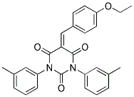 1,3-BIS(3-METHYLPHENYL)-5-((4-ETHOXYPHENYL)METHYLENE)-1,3-DIAZAPERHYDROINE-2,4,6-TRIONE Struktur