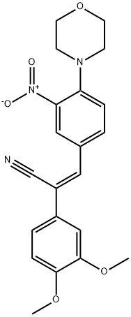 (Z)-2-(3,4-DIMETHOXYPHENYL)-3-(4-MORPHOLINO-3-NITROPHENYL)-2-PROPENENITRILE Struktur