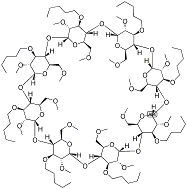 OCTAKIS-(2,6-DI-O-METHYL-3-O-N-PENTYL)-GAMMA-CYCLODEXTRIN Struktur