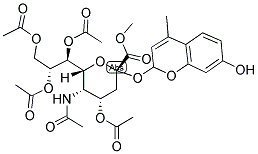 (4-METHYLUMBELLIFERYL)-A-D-N-ACETYL-4,7,8,9-TETRA-O-ACETYL-NEURAMINIC ACID, METHYL ESTER Struktur