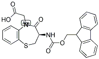 (R)-3-FMOC-AMINO-5-(CARBOXYLMETHYL)-2,3-DIHYDRO-1,5-BENZOTHIAZEPIN-4(5H)-ONE Struktur