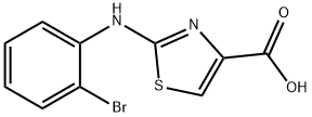 2-(2-BROMO-PHENYLAMINO)-THIAZOLE-4-CARBOXYLIC ACID Struktur