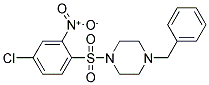 4-CHLORO-2-NITRO-1-((4-BENZYLPIPERAZINYL)SULFONYL)BENZENE Struktur