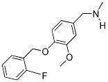 N-(4-((2-FLUOROBENZYL)OXY)-3-METHOXYBENZYL)-N-METHYLAMINE Struktur