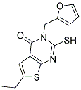 6-ETHYL-3-(2-FURYLMETHYL)-2-MERCAPTOTHIENO[2,3-D]PYRIMIDIN-4(3H)-ONE Struktur