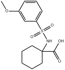 1-([(3-METHOXYPHENYL)SULFONYL]AMINO)CYCLOHEXANECARBOXYLIC ACID Struktur