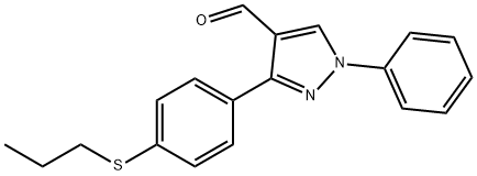 1-PHENYL-3-(4-PROPYLSULFANYL-PHENYL)-1H-PYRAZOLE-4-CARBALDEHYDE Struktur